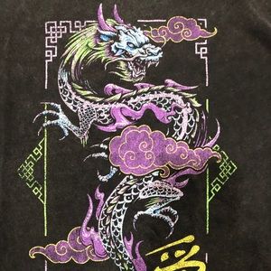 Rebellious One Dragon Graphic Long Sleeve Tee
